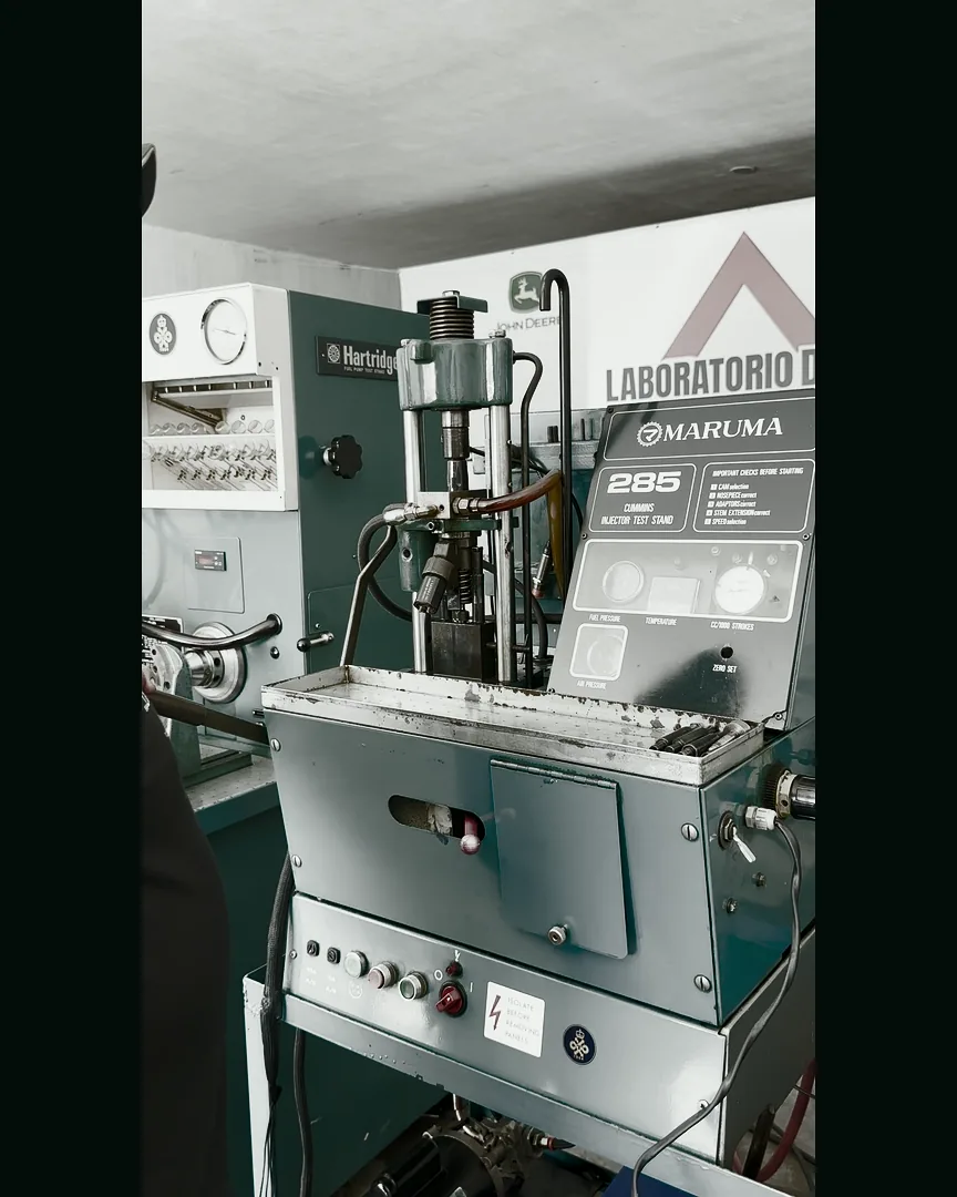 Vista del registro: Prueba y ajuste de inyector electrónico Cummins en banco Maruma 285