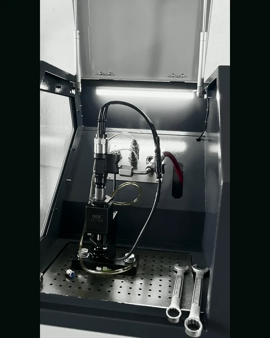 Vista del registro: Prueba de inyector Common Rail en banco COLAG X-LC 221 CRS
